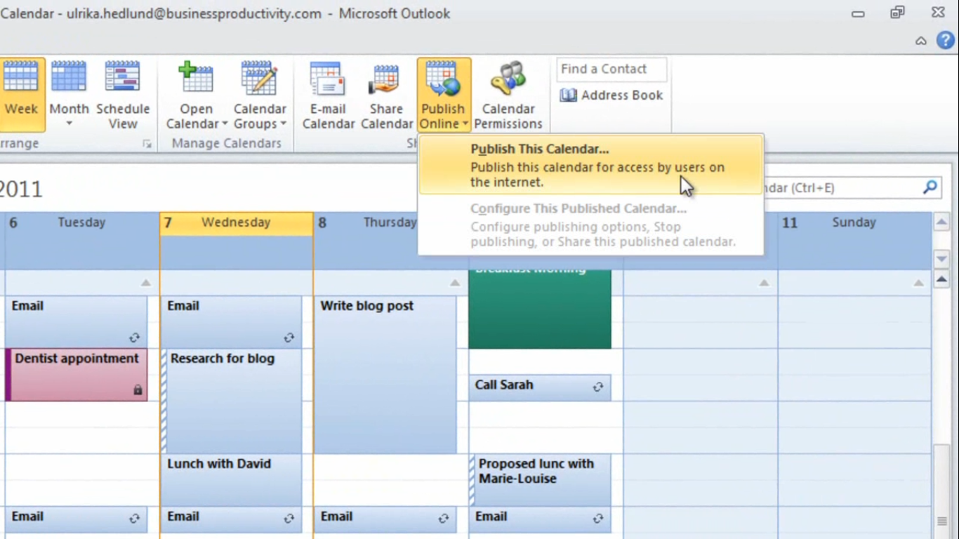Share Your Calendar In Outlook Customize and Print