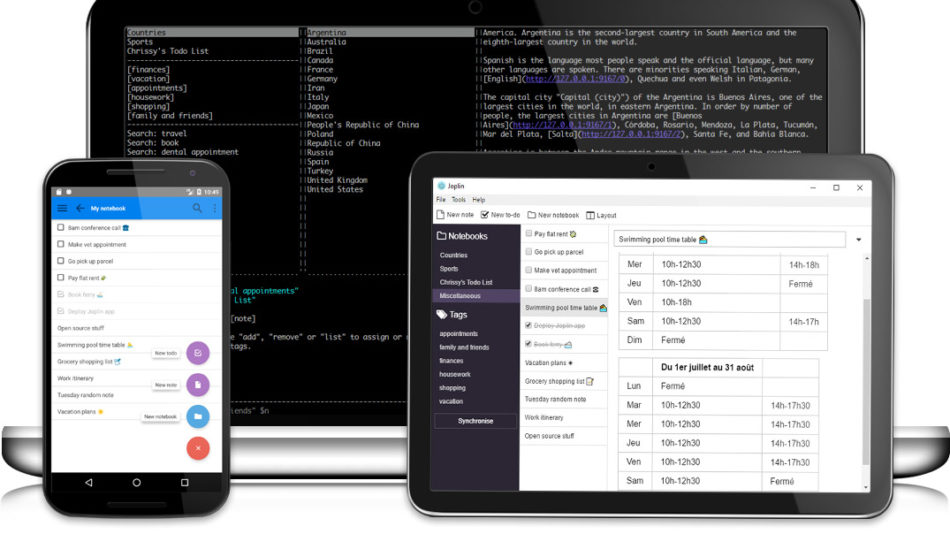 Joplin on all client devices