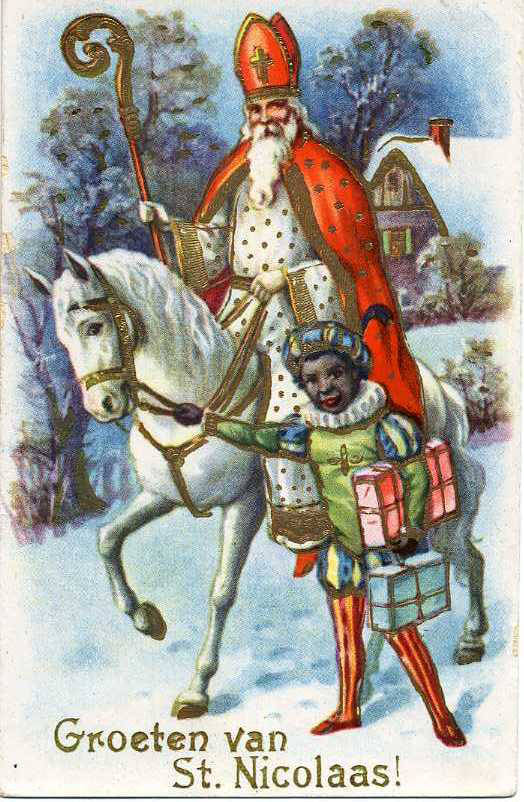 Early depiction of Sinterklaas and Zwarte Piet