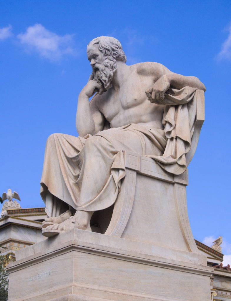 The Statue of Socrates at the Academy of Athens