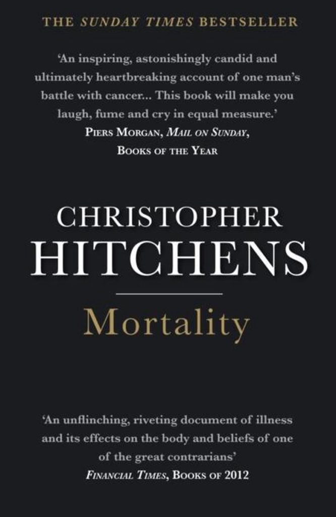 The cover of the book "Mortality" by Christopher Hitchens